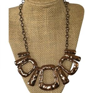 NWT Style & Co hammered copper-tone statement necklace. Retail $30.00